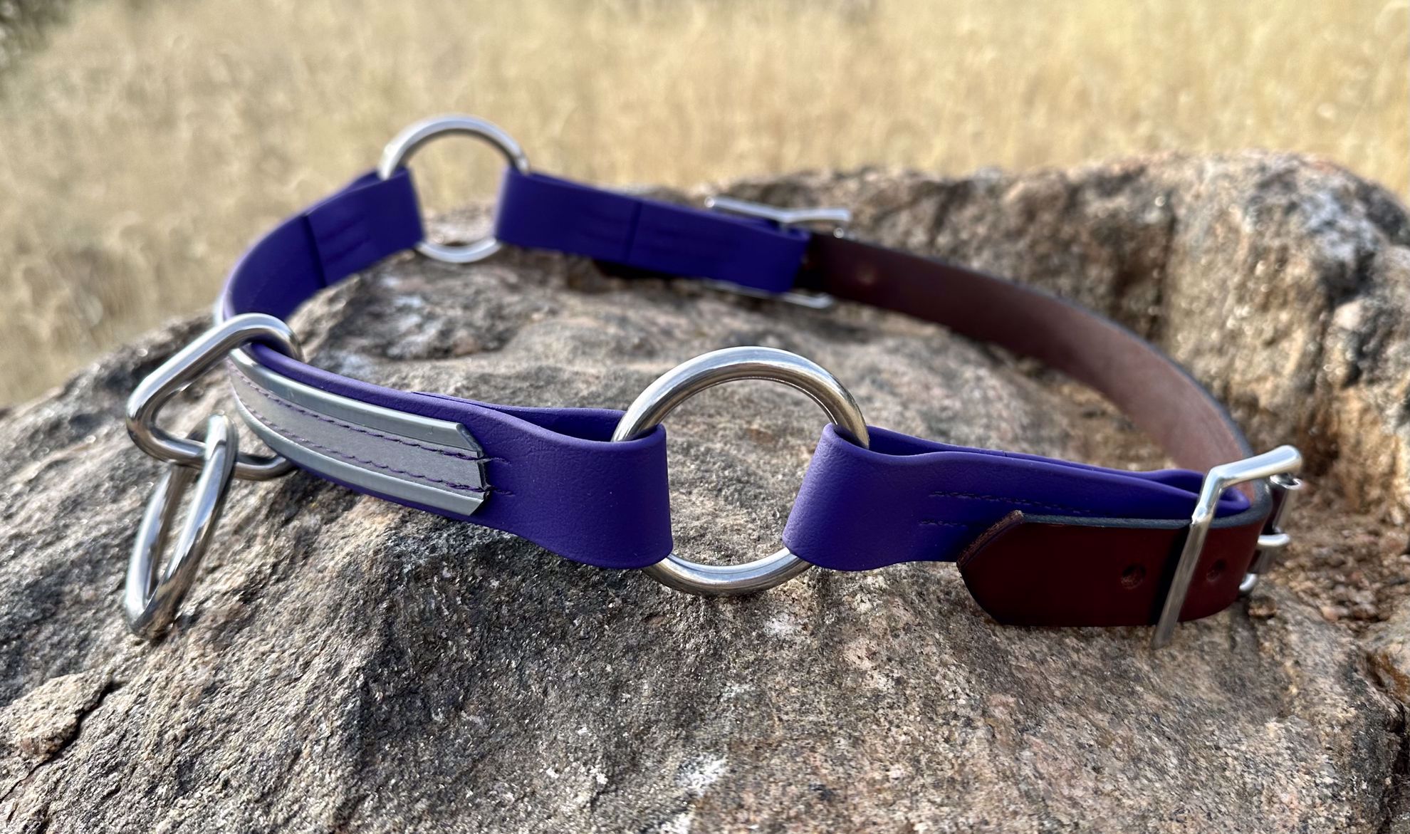 Moss Rock EnduranceDouble Buckle Horse Collar with Leather Breakaway Strap